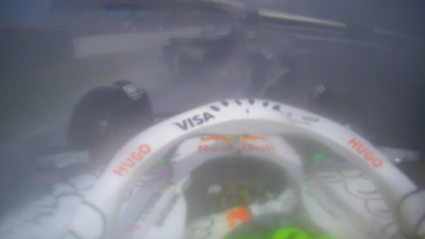 2025 British Grand Prix: Hadjar retires as he hits the back of Antonelli in heavy rain